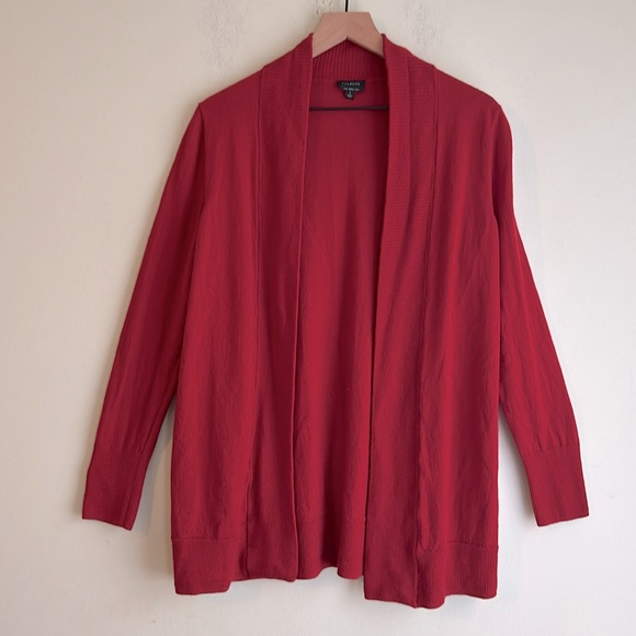Sweaters - Talbots Merino Wool Open Front Cardigan